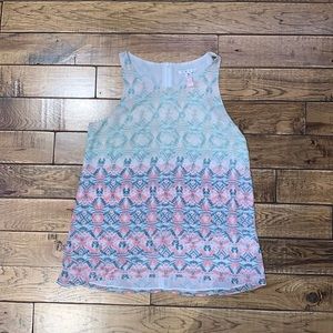 CAbi Mosaic Print Tank Blouse